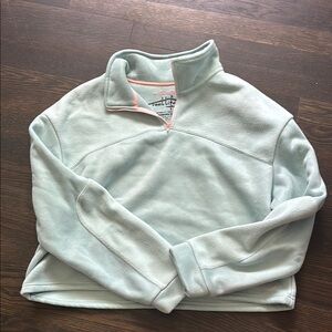 Blue Cowl Neck Sweater with Cozy Fleece